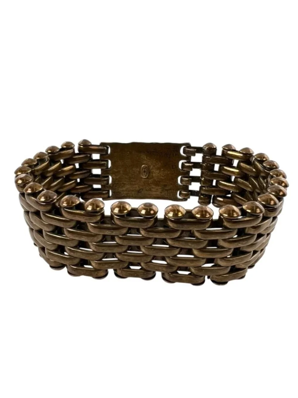 Chanel Vintage CC Logo Blanc Bracelet